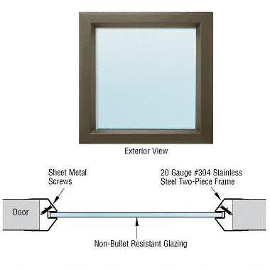 C.R. Laurence CRL Vision Lite Frame for Non-Bullet Resistant Doors | VLF1