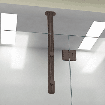 C.R. Laurence CRL Oil Rubbed Bronze 33&quot; Two Point Vertical Post System | VPK330RB