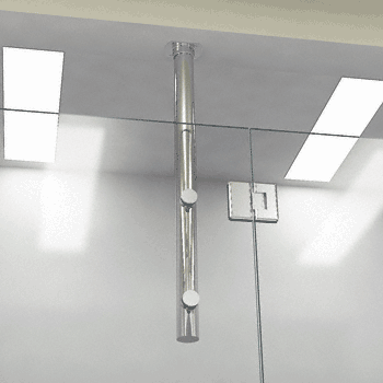 C.R. Laurence CRL Polished Stainless Steel 33&quot; Two Point Vertical Post System | VPK33CH