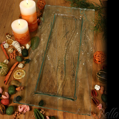 Venetian Cast Glass Rectangle Platter - Safari Series - Medium | VCG2042ML