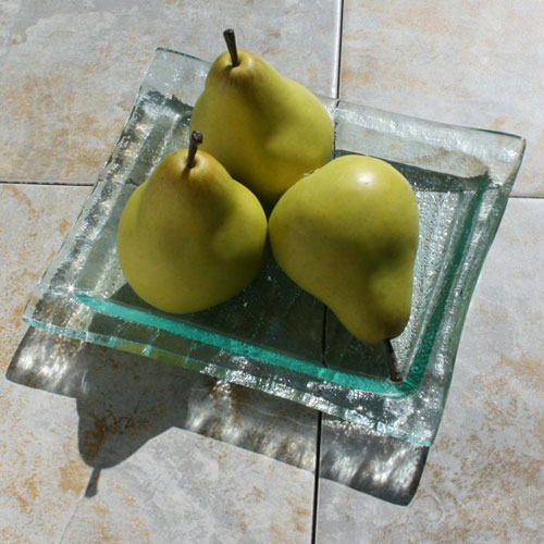 Venetian Cast Glass Rectangle Platter - Sweep Series - Large | VCG2263ML