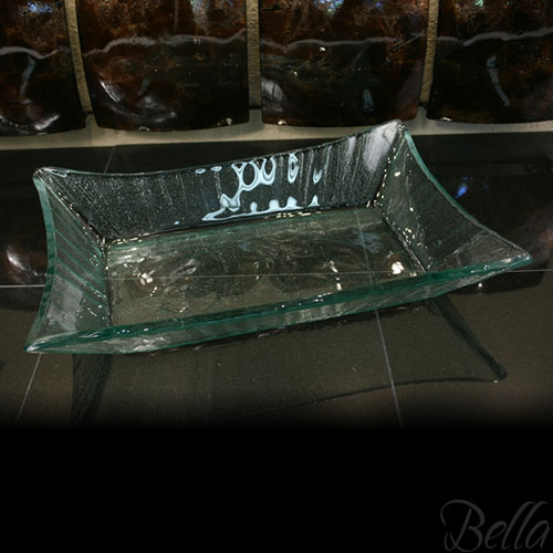 Venetian Cast Glass Starburst Rectangle Bowl - Medium | VCG4642