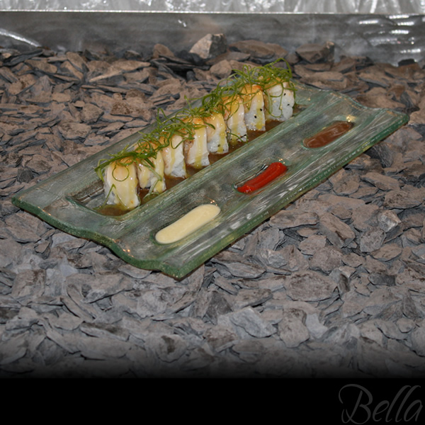 Venetian Cast Glass Sushi Platter - Triple In-Line Series | VCG5721