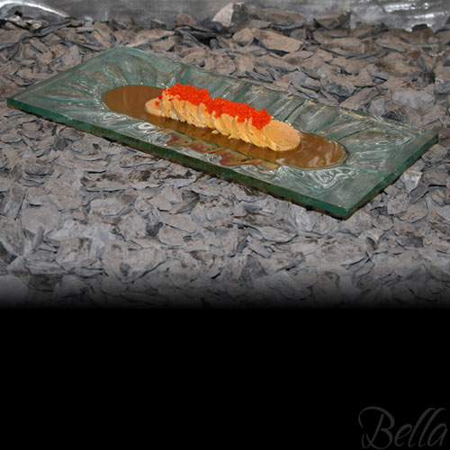 Venetian Cast Glass Sushi Platter - Sunken Oval Series | VCG5741