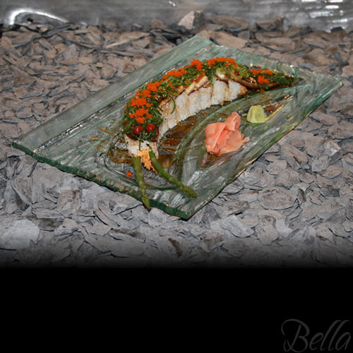 Venetian Cast Glass Sushi Platter - Inset Arch Series | VCG5751