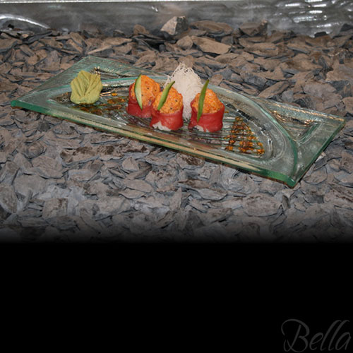 Venetian Cast Glass Sushi Platter - Raised Arch Series | VCG5771