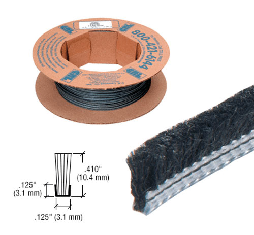 CRL Adjustable Astragal Replacement Pile Weatherstrip 0.312&quot; Pile Height - 100&#39; Roll | W510C