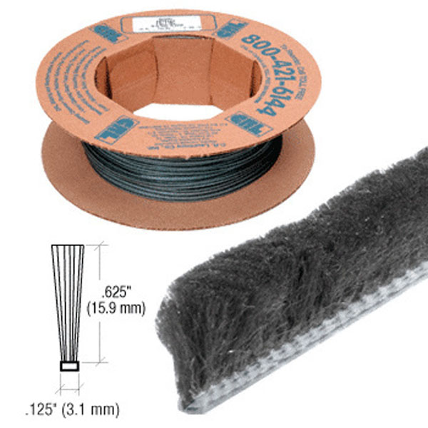 CRL Vanguard Security Astragal Replacement Pile Weatherstrip 0.625&quot; Pile Height - 100&#39; Roll | W562C