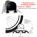 Gordon Glass&#174; Replacement Neoprene Gasket for Wheelchair Accessible Shower Threshold - 72 in