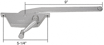 Strybuc Industries CRL Left Hand Casement Window Operator with 9&quot; Arm for Fenestra Windows | WCM1420LH