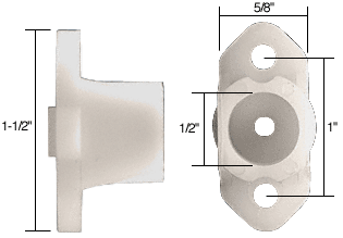 C.R. Laurence CRL Nylon Torque Bar Bearing - Dimple Back | WCM1774