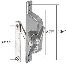 C.R. Laurence CRL Jalousie Window or Door Operator for Stanley 3-11/32&quot; Link Arm | WCM301