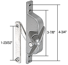 C.R. Laurence CRL Jalousie Window or Door Operator for ABC Offset 1-23/32&quot; Link Arm | WCM302