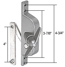 C.R. Laurence CRL Jalousie Window or Door Operator for Superior 4&quot; Link Arm; Aluminum | WCM464
