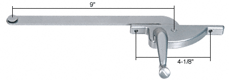 C.R. Laurence CRL Right Hand Casement Window Operator with 9&quot; Arm for Hope Windows | WCM583