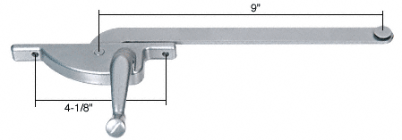 C.R. Laurence CRL Left Hand Casement Window Operator with 9&quot; Arm for Hope Windows | WCM584