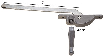 CRL 9&quot; Right Hand Casement Window Operator 4-1/4&quot; Screw Holes for Fenestra | WCM585 | WCM585