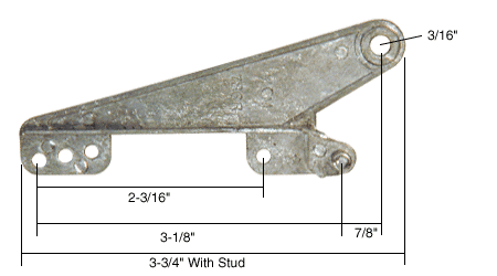 3-3/4&quot; Awning Window Vent Hinge | WCM786 | WCM786