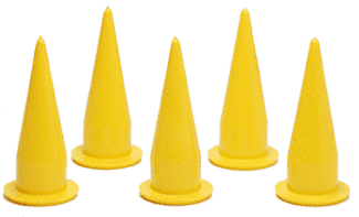C.R. Laurence Yellow Plastic Cone Nozzles for the WG51001 - Pack of Five | WGCN