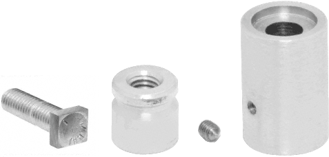 C.R. Laurence CRL Buffed Brite Anodized Wall Protector Mounting Kit | WPR2MBA