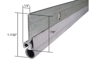 C.R. Laurence CRL Aluminum Finish Extruded Aluminum Vinyl Bulb Weatherseal 36&quot; X 80&quot; Opening  | WS003AV196