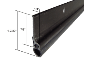 C.R. Laurence CRL Dark Bronze Finish Extruded Aluminum Vinyl Bulb Weatherseal 72&quot; X 80&quot; Opening  | WS003DV232