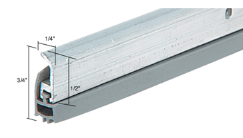 C.R. Laurence CRL Extruded Aluminum with Triple Finger Vinyl Weatherseal Aluminum Finish for 72&quot; x 80&quot; Opening | WS167AV232