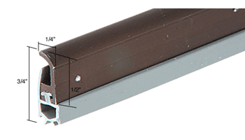 C.R. Laurence CRL Extruded Aluminum with Triple Finger Vinyl Weatherseal Dark Bronze Finish for 36&quot; x 80&quot; Opening | WS167DV196