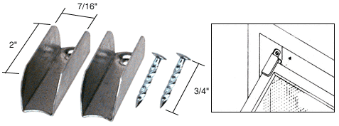 C.R. Laurence CRL Mill Finish Jiffy Hanger with Nail - Bulk Package | WSC201M