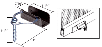 C.R. Laurence CRL Bronze Slip-On Bail Latch With Screw - Bulk Package | WSC202BRZ