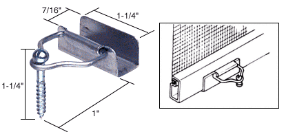 C.R. Laurence CRL Mill Finish Slip-On Bail Latch With Screw - Bulk Package | WSC202M