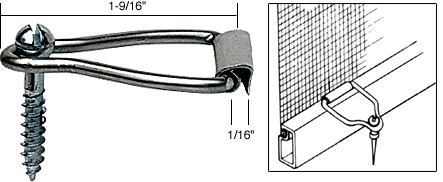 C.R. Laurence Spline Bail Latch with Screw - Bulk Package | REPLACED BY WSC203MPK | WSC203M