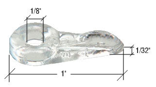 C.R. Laurence CRL Clear Flush Panel Clip - Bulk Package | WSC370