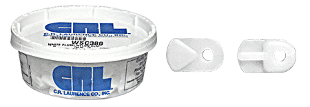 C.R. Laurence CRL White Nylon Flush Screen Clips - Bulk Package | REPLACED BY WSC380PK | WSC380