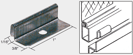 C.R. Laurence CRL Rivet-On Metal Screen Retainer - Bulk Package | WSC520