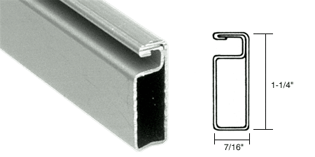 C.R. Laurence CRL Mill Finish 1-1/4&quot; X 7/16&quot; Roll Formed Aluminum Screen Frame - 12 ft long | WSF1257M