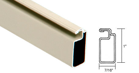C.R. Laurence CRL Beige 1&quot; x 7/16&quot; Roll Formed Aluminum Screen Frame - 12 ft long | WSF17BGE