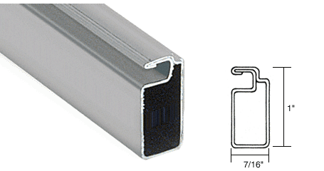 C.R. Laurence CRL Gray 1&quot; X 7/16&quot; Roll Formed Aluminum Screen Frame - 12 ft long | WSF17GRY