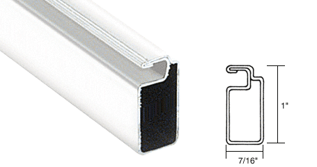 C.R. Laurence CRL White 1&quot; X 7/16&quot; Roll Formed Aluminum Screen Frame - 12 ft long | WSF17W