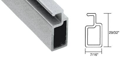 C.R. Laurence CRL Aluminum 1&quot; x 7/16&quot; Extruded Screen Frame - 12 ft long | WSF17XA