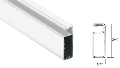C.R. Laurence CRL White Finish 3/4&quot; x 1/4&quot; Roll Formed Aluminum Screen Frame - 12 ft long | WSF344W