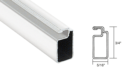C.R. Laurence CRL White Finish 3/4&quot; x 5/16&quot; Roll Formed Aluminum Screen Frame - 12 ft long | WSF345W