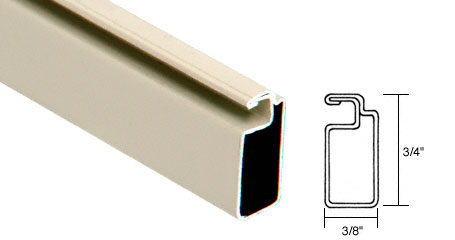 C.R. Laurence CRL Beige Finish 3/4&quot; x 3/8&quot; Roll Formed Aluminum Screen Frame - 12 ft long | WSF346BGE