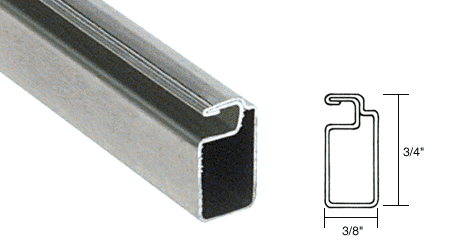 C.R. Laurence CRL Mill Finish 3/4&quot; x 3/8&quot; Roll Formed Aluminum Screen Frame - 12 ft long | WSF346M