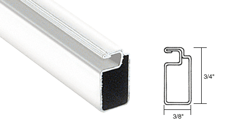 C.R. Laurence CRL White Finish 3/4&quot; x 3/8&quot; Roll Formed Aluminum Screen Frame - 12 ft long | WSF346W