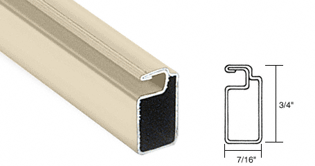 C.R. Laurence CRL Beige Finish 3/4&quot; x 7/16&quot; Roll Formed Aluminum Screen Frame - 12 ft long | WSF347BGE