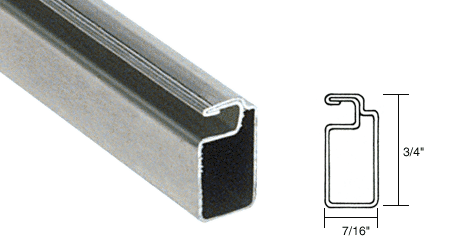 C.R. Laurence CRL Mill Finish 3/4&quot; x 7/16&quot; Roll Formed Aluminum Screen Frame - 12 ft long | WSF347M