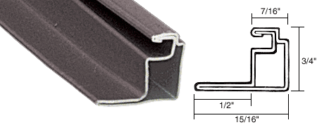 C.R. Laurence CRL Bronze 1/2&quot; Roll Formed Aluminum Standoff Screen Frame - 12 ft long | WSFS12BRZ