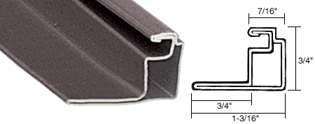 C.R. Laurence CRL Bronze 3/4&quot; Roll Formed Aluminum Standoff Screen Frame - 12 ft long | WSFS34BRZ