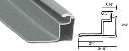 C.R. Laurence CRL Gray 3/4&quot; Roll Formed Aluminum Standoff Screen Frame - 12 ft long | WSFS34GRY